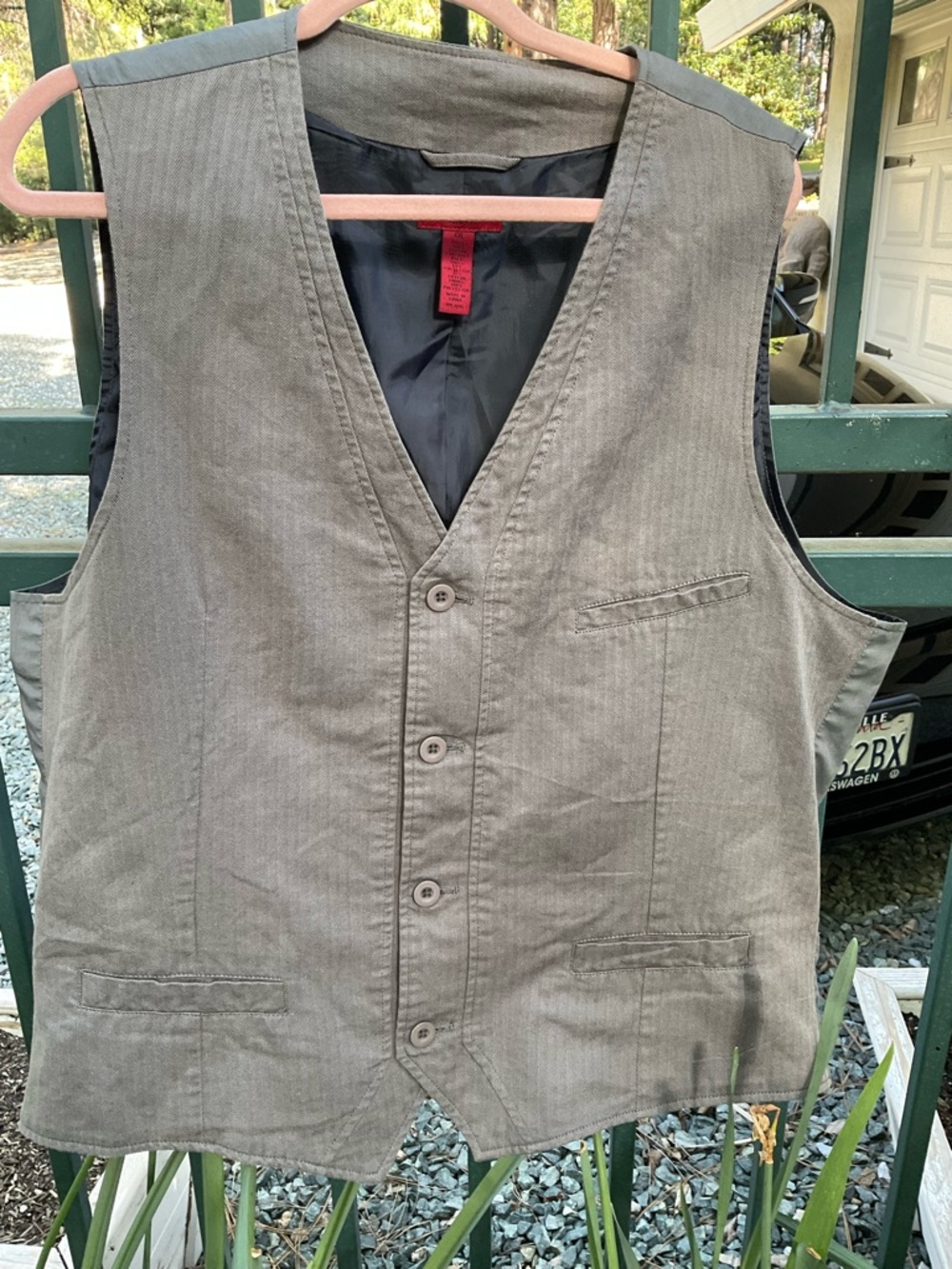 7-2-26-Alfani Men's Green Button-Front Vest 2XL